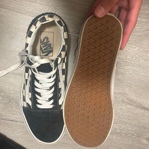 Vans Black and White Checkerboard Shoes